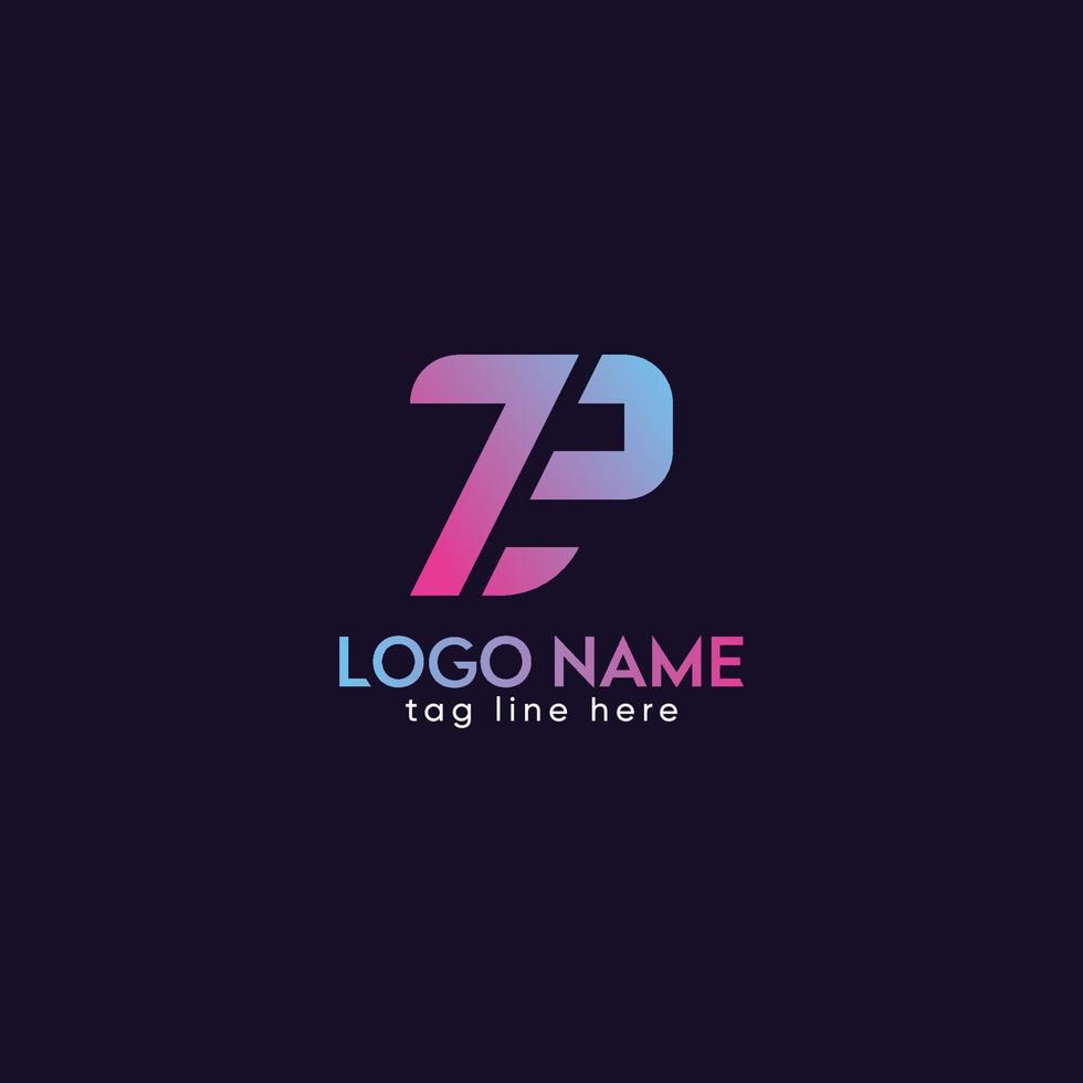 moderno zp lettera logo design download gratuito e vettore gratuito.