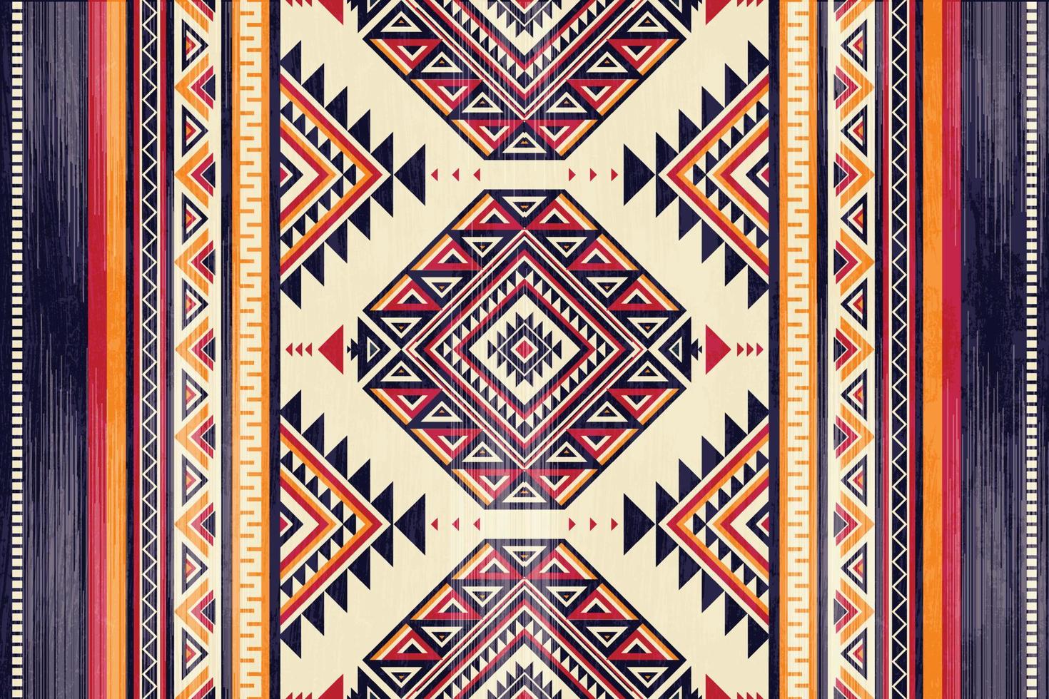 nativo americano indiano ornamento modello geometrico etnico tessile tessitura tribale azteco modello navajo messicano tessuto senza cuciture vettore decorazione moda