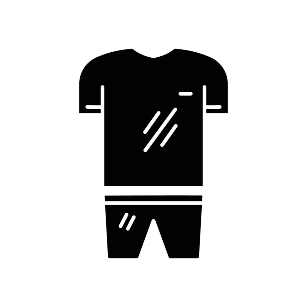 vettore icona uniforme sportiva. sport, calcio. stile icona solida. design semplice modificabile. design semplice illustrazione