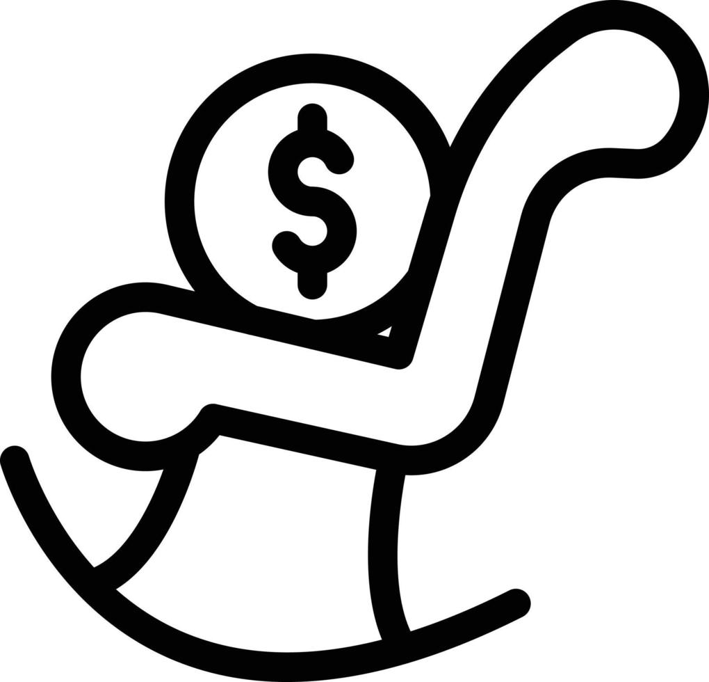 illustrazione vettoriale a dondolo del dollaro su uno sfondo. simboli di qualità premium. icone vettoriali per il concetto e la progettazione grafica.