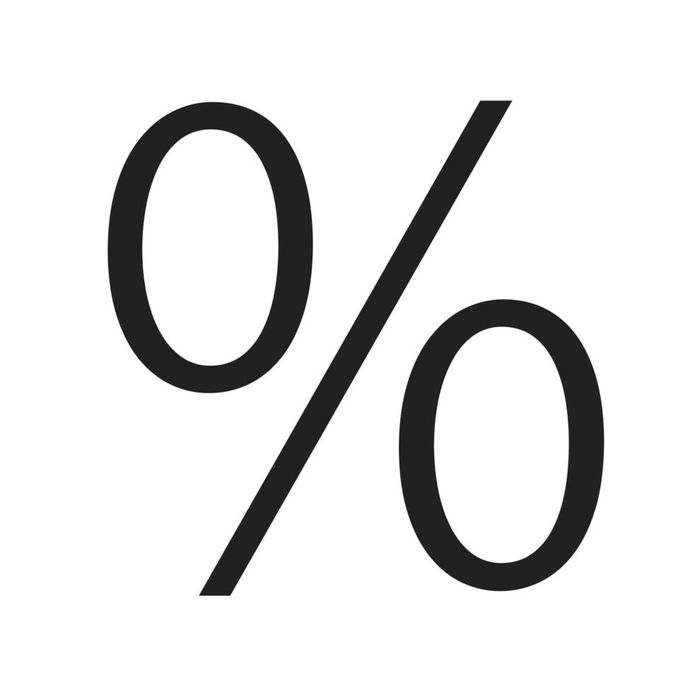 icona linea percentuale vettore