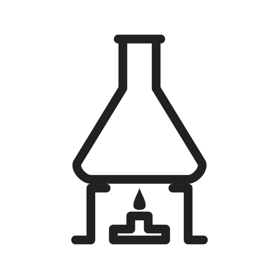 icona linea esperimento chimico vettore
