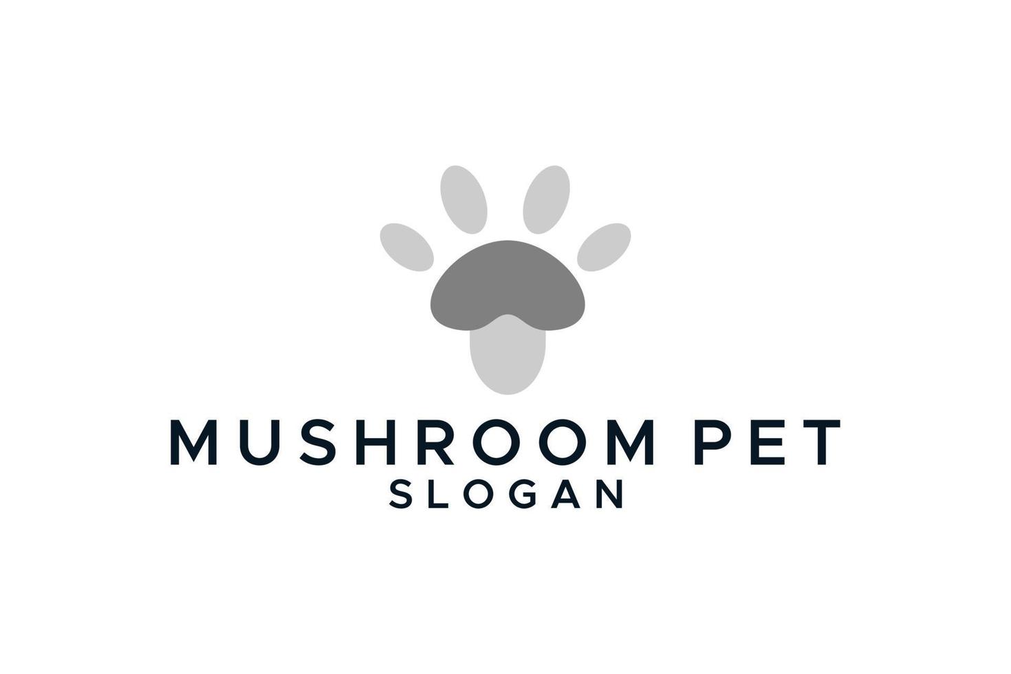 funghi e zampe di cane vettore