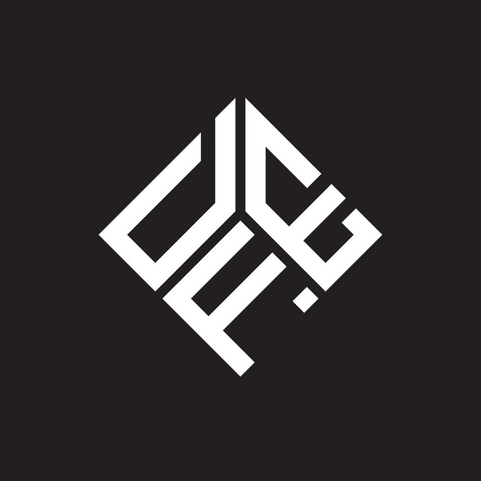 dfe lettera logo design su sfondo nero. dfe creative iniziali lettera logo concept. disegno della lettera dfe. vettore