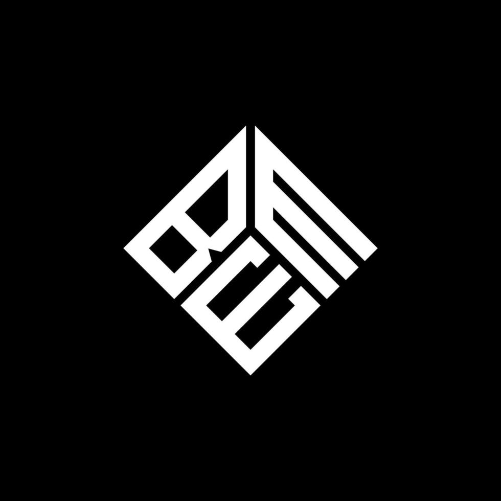 bem lettera logo design su sfondo nero. bem creative iniziali lettera logo concept. bem disegno della lettera. vettore