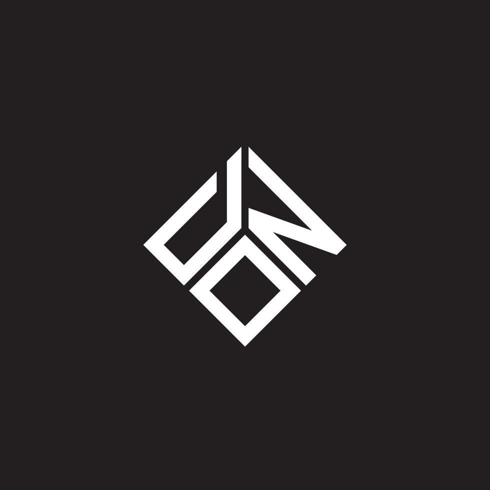 don lettera logo design su sfondo nero. don creative iniziali lettera logo concept. don disegno della lettera. vettore