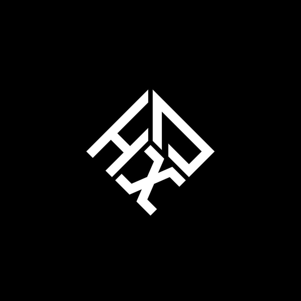 design del logo della lettera hxd su sfondo nero. concetto di logo della lettera di iniziali creative hxd. disegno della lettera hxd. vettore