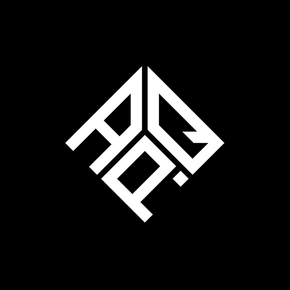 apq lettera logo design su sfondo nero. apq creative iniziali lettera logo concept. disegno della lettera apq. vettore