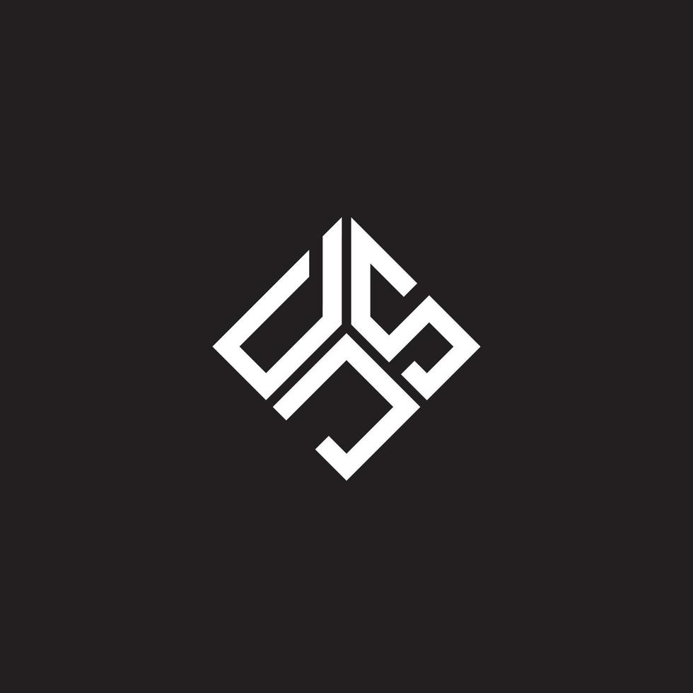 design del logo della lettera djs su sfondo nero. djs creative iniziali lettera logo concept. disegno di lettere djs. vettore