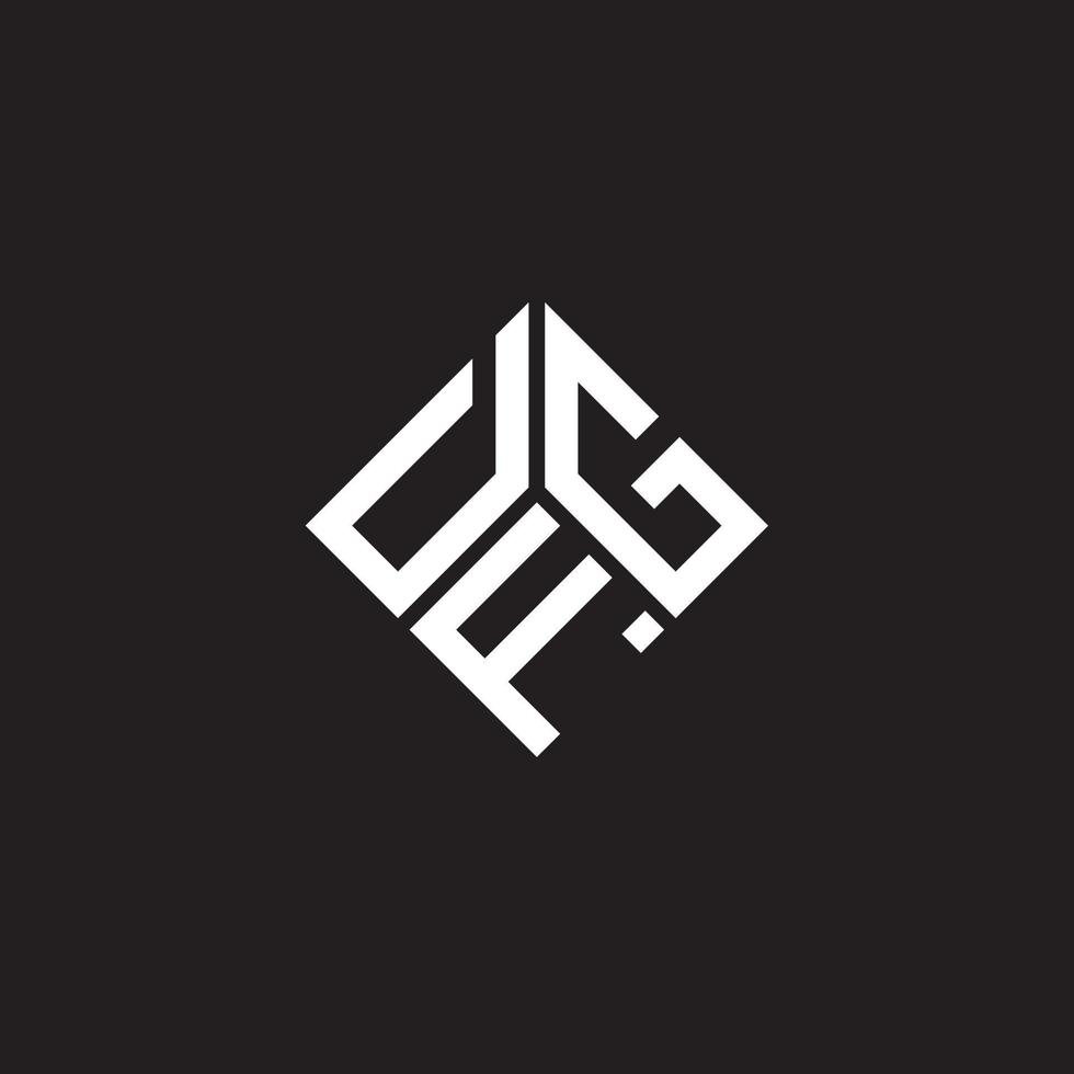 dfg lettera logo design su sfondo nero. dfg creative iniziali lettera logo concept. disegno della lettera dfg. vettore