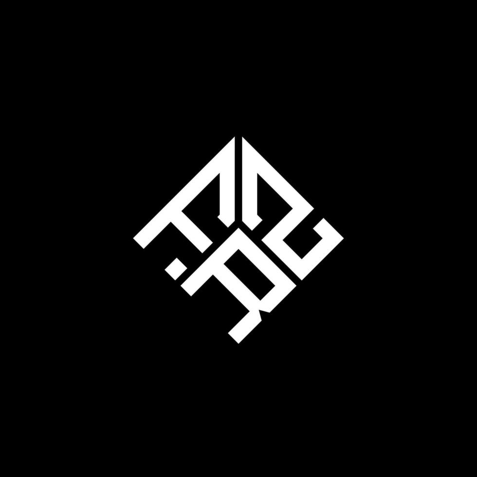 frz lettera logo design su sfondo nero. frz creative iniziali lettera logo concept. design della lettera frz. vettore