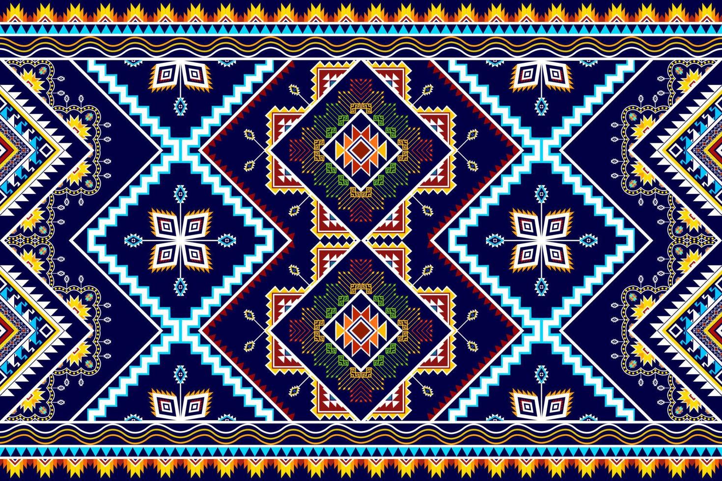 ikat disegno geometrico astratto etnico. Tappeto In Tessuto Azteco Mandala Ornamento Etnico Chevron Decorazione Tessile Carta Da Parati. tribale boho nativo etnico turchia ricamo tradizionale vettore