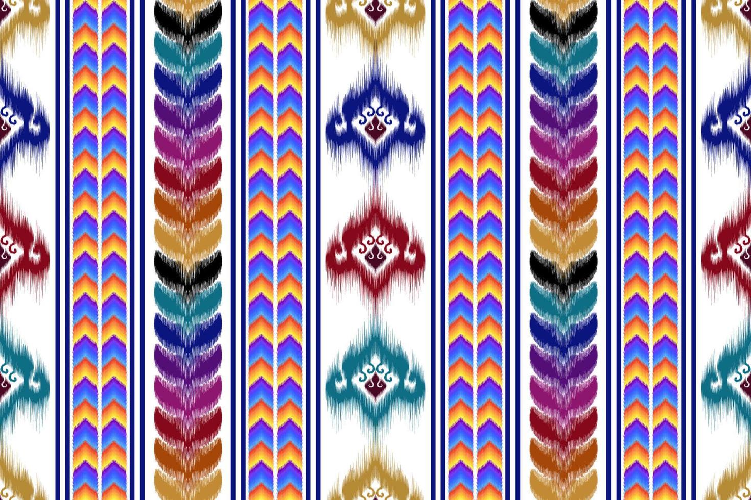 disegno geometrico astratto del modello etnico ikat. tappeto in tessuto azteco ornamenti mandala decorazioni tessili carta da parati. tribale boho nativo etnico turchia ricamo tradizionale sfondo vettoriale