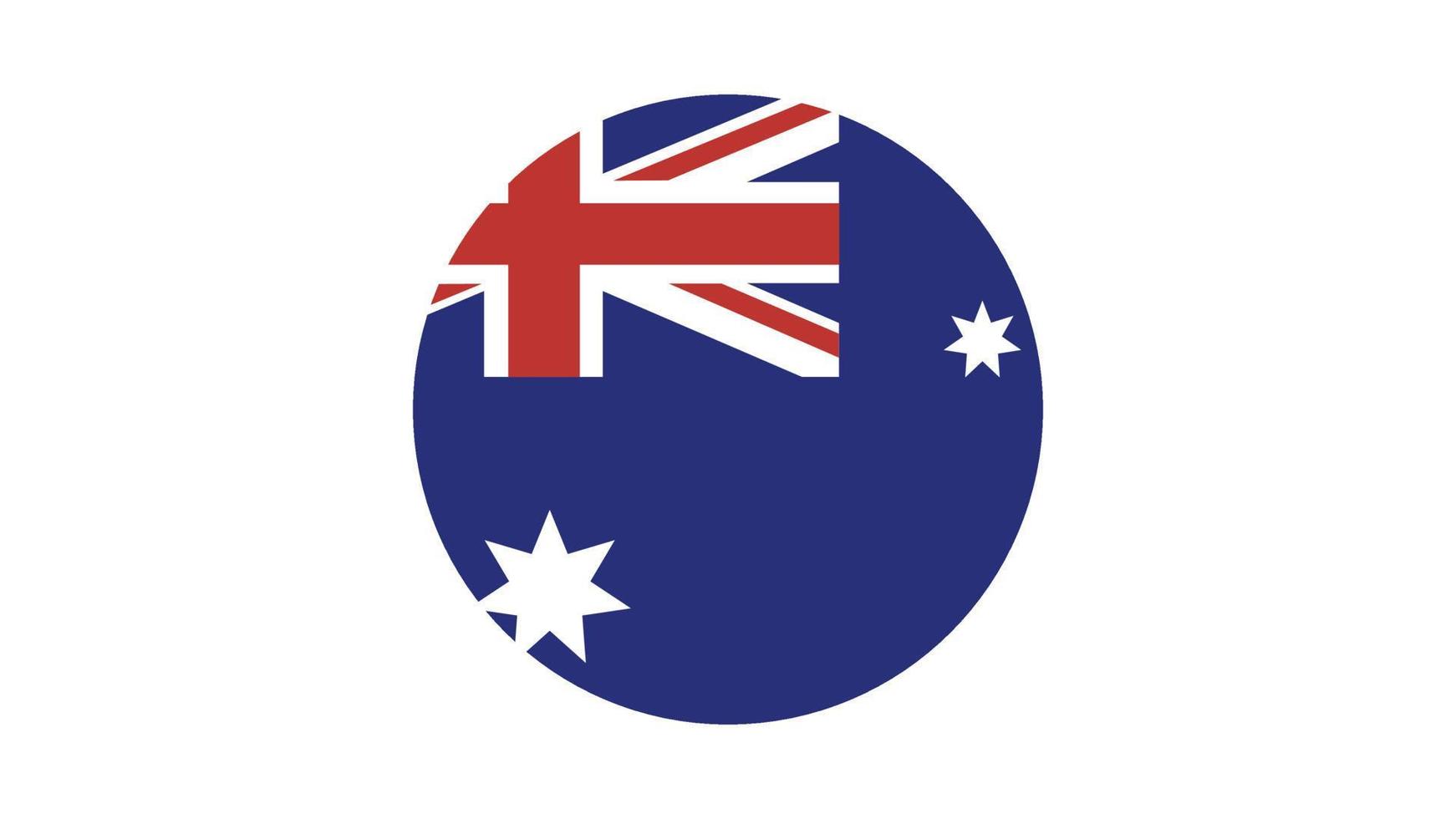cerchio della bandiera dell'australia, immagine vettoriale e icona