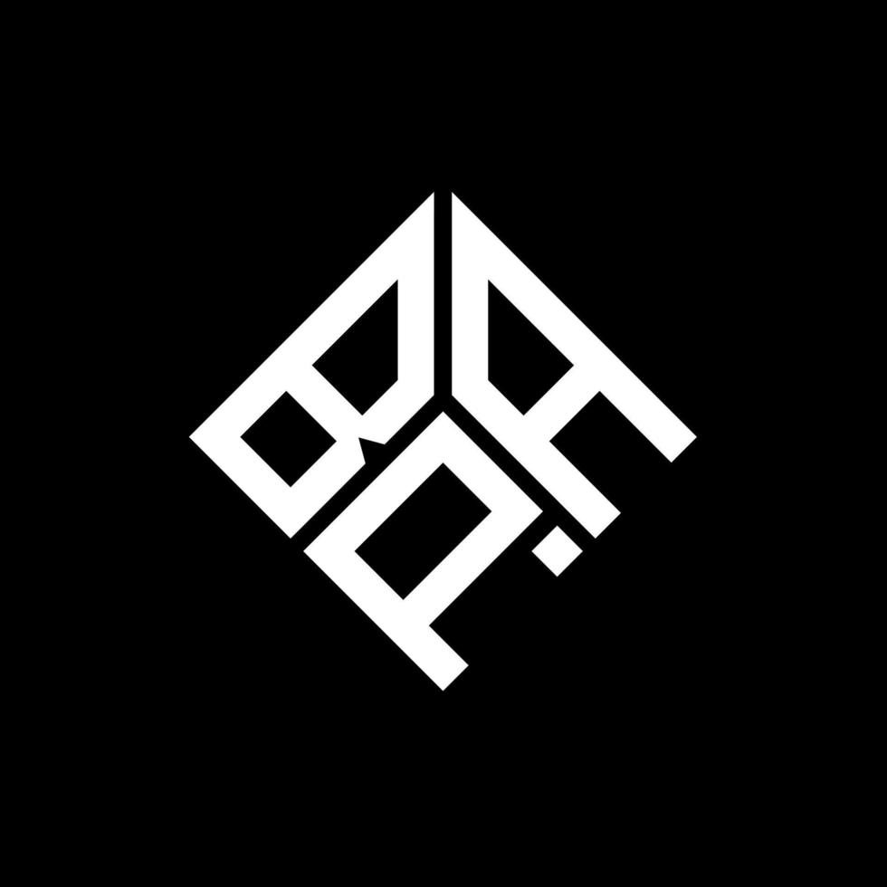 bpa lettera logo design su sfondo nero. bpa creative iniziali lettera logo concept. disegno della lettera bpa. vettore