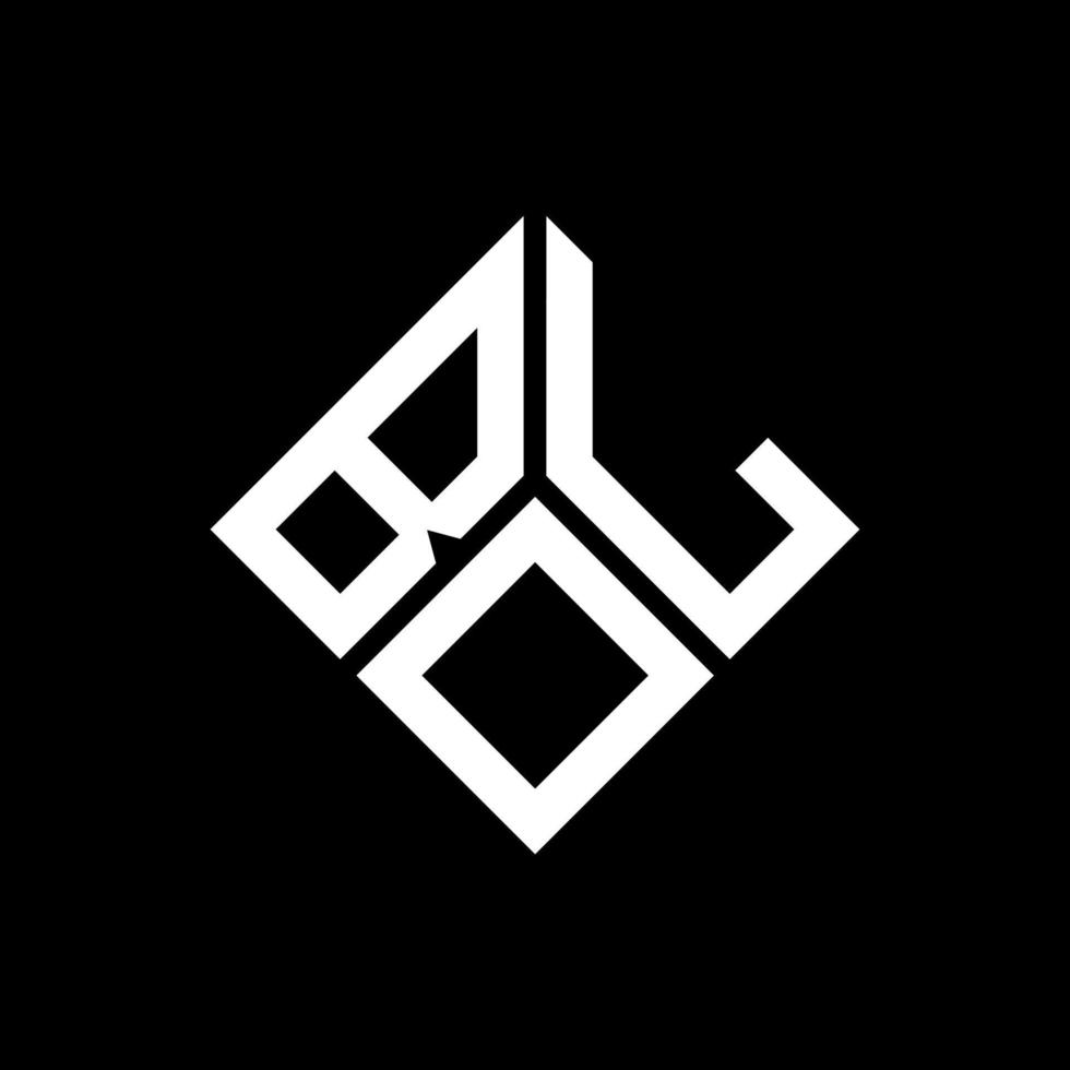 bol lettera logo design su sfondo nero. bol creative iniziali lettera logo concept. disegno della lettera bol. vettore