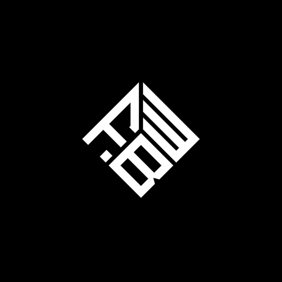 design del logo della lettera fbw su sfondo nero. fbw creative iniziali lettera logo concept. disegno della lettera fbw. vettore