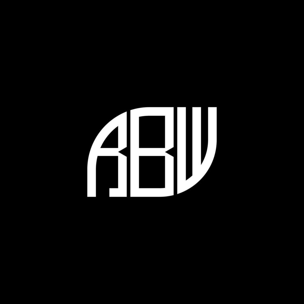 rbw lettera logo design su sfondo nero. rbw creative iniziali lettera logo concept. disegno della lettera rbw. vettore