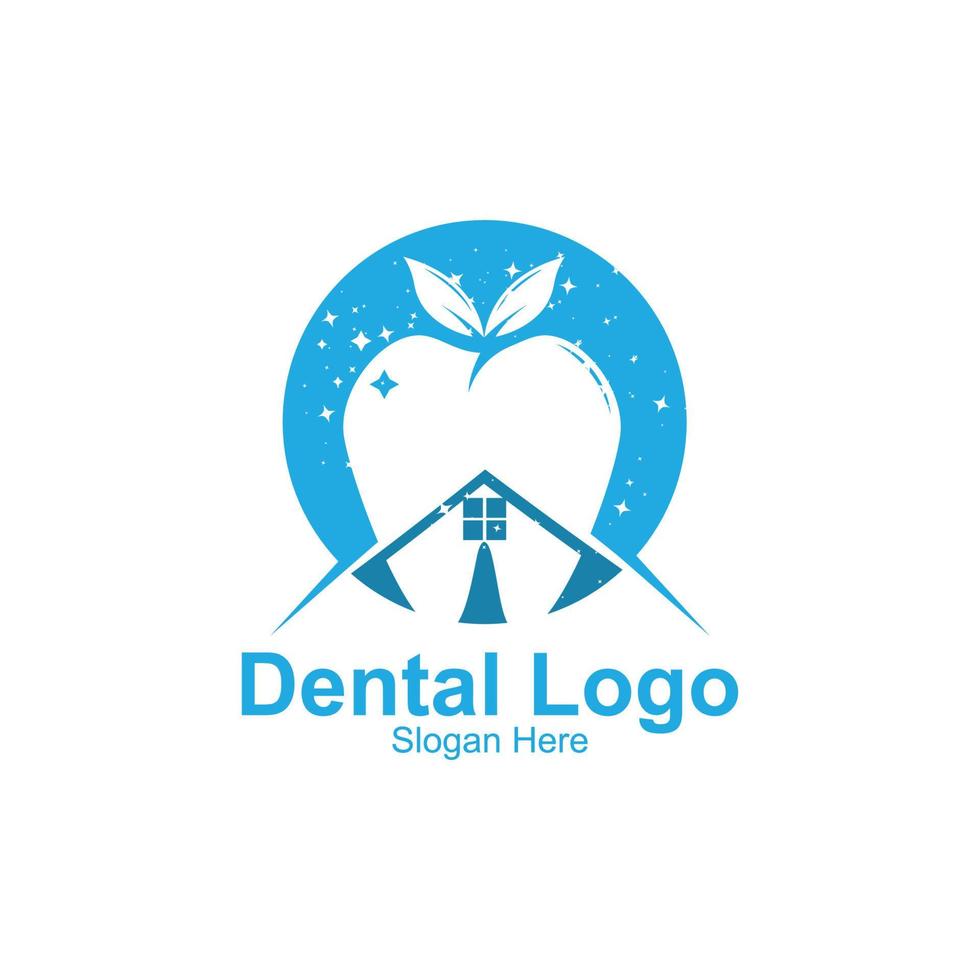 vettore del logo della salute dentale, mantenimento e cura dei denti, design per serigrafia, azienda, adesivi, sfondo