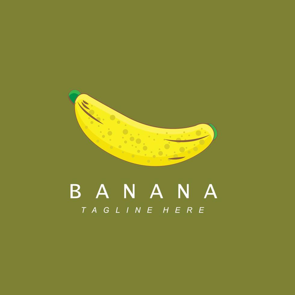 icona vettore logo banana frutta, cibo ricco di vitamine, illustrazione del design