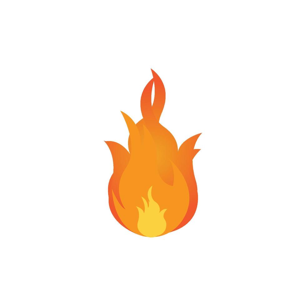rosso fuoco ardente icona logo vettoriale, classico design retrò vettore