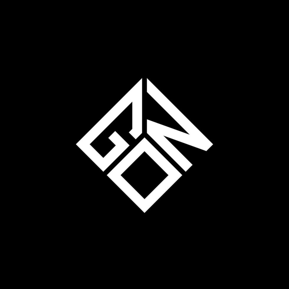 gon lettera logo design su sfondo nero. gon creative iniziali lettera logo concept. disegno della lettera gon. vettore