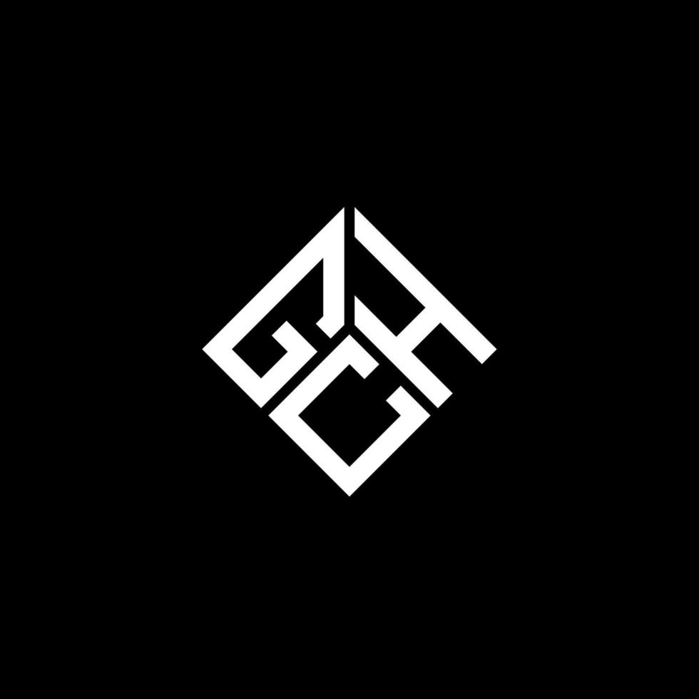 gch lettera logo design su sfondo nero. gch creative iniziali lettera logo concept. disegno della lettera gch. vettore