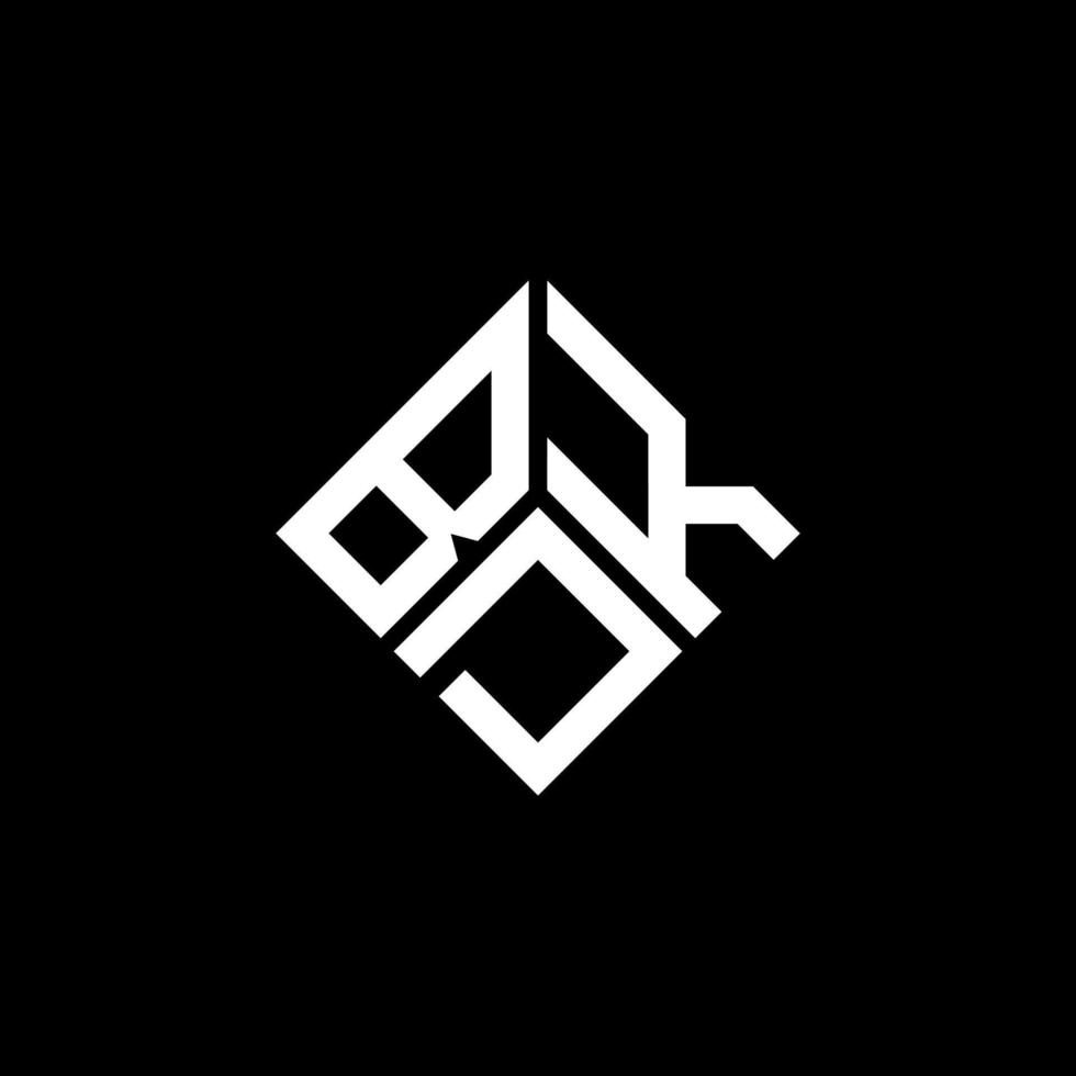 bdk lettera logo design su sfondo nero. bdk creative iniziali lettera logo concept. disegno della lettera bdk. vettore