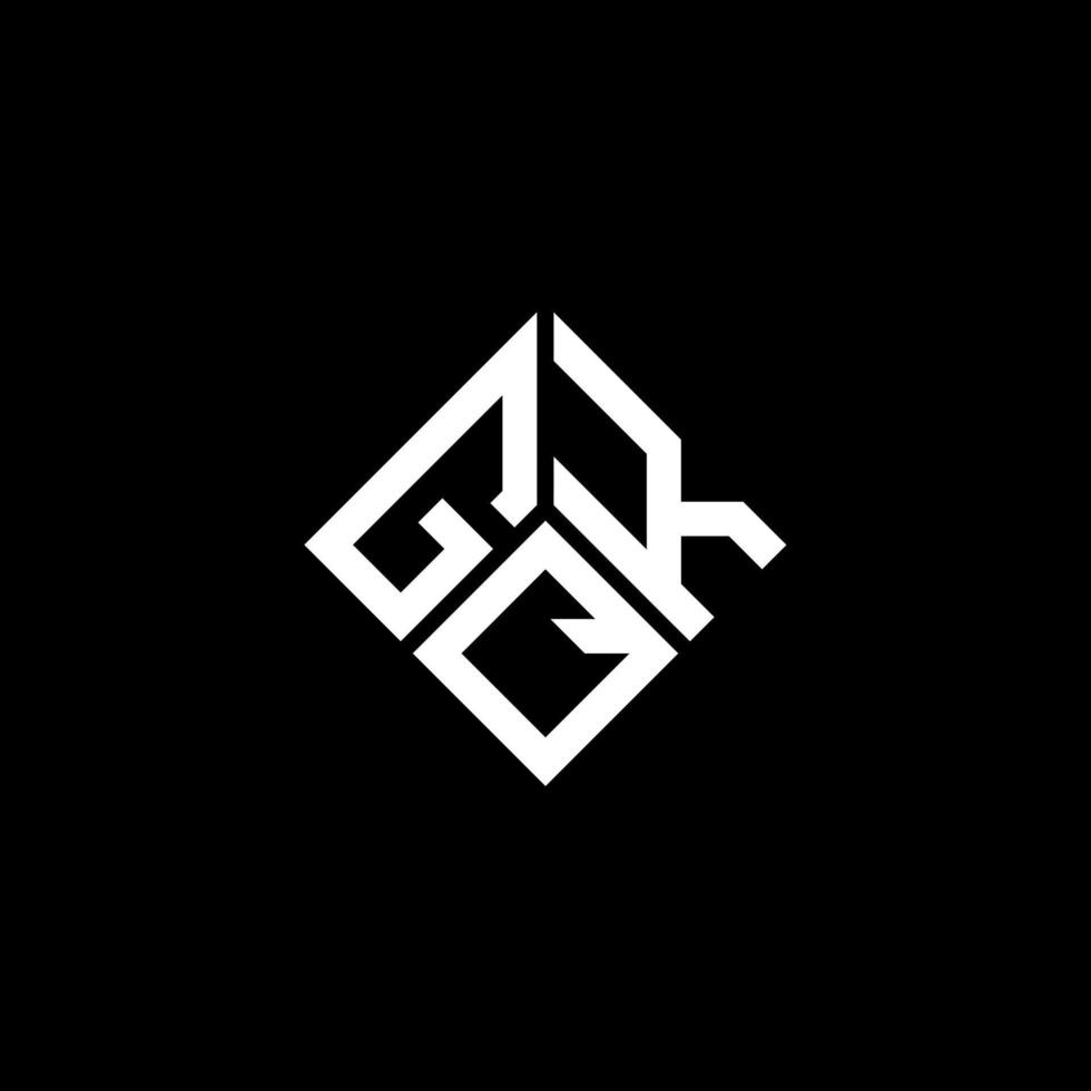gqk lettera logo design su sfondo nero. gqk creative iniziali lettera logo concept. disegno della lettera gqk. vettore