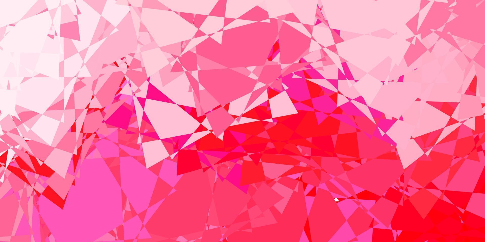 layout vettoriale rosa chiaro con forme triangolari.