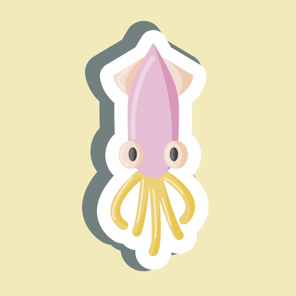 calamaro adesivo. adatto alla carne. design semplice modificabile. vettore del modello di progettazione. semplice illustrazione