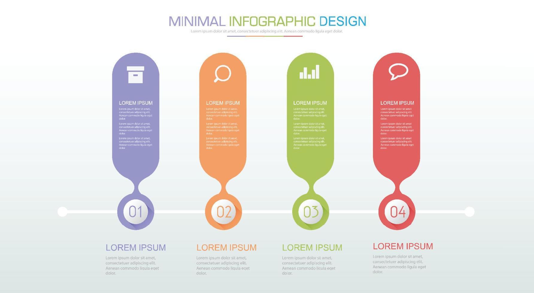 modello di infografica aziendale con icona, illustrazione del design vettoriale