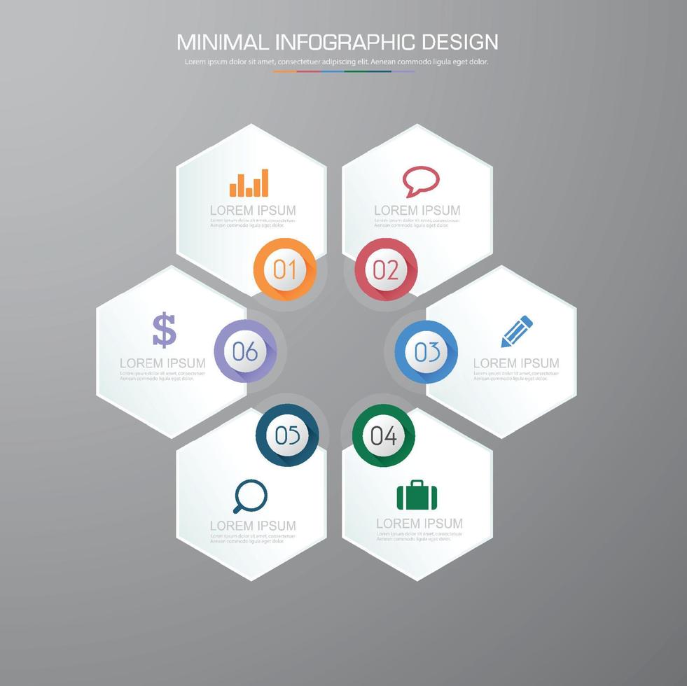 modello di infografica aziendale con icona, illustrazione del design vettoriale