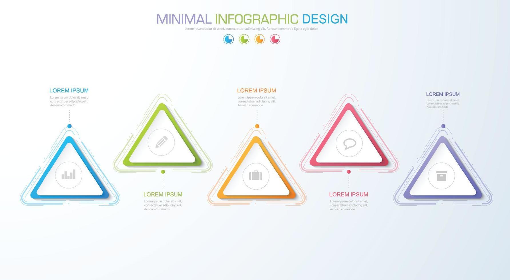 modello di infografica aziendale con icona, illustrazione del design vettoriale