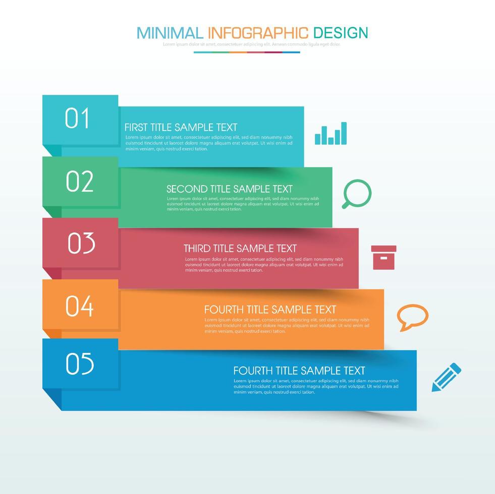 modello di infografica aziendale con icona, illustrazione del design vettoriale