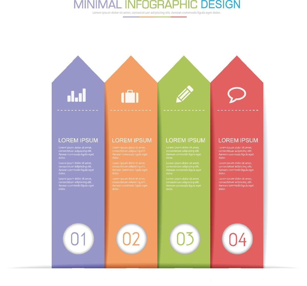 modello di infografica aziendale con icona, illustrazione del design vettoriale