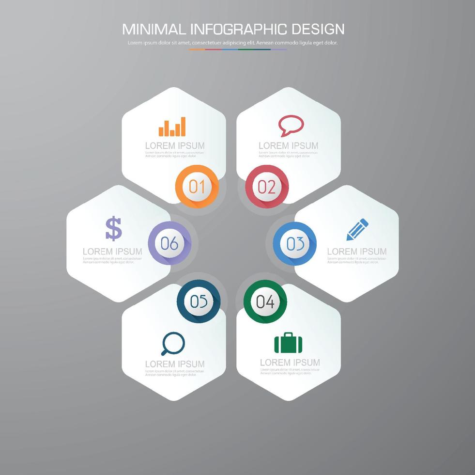 modello di infografica aziendale con icona, illustrazione del design vettoriale