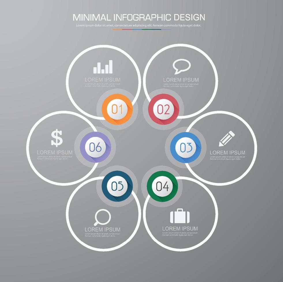 modello di infografica aziendale con icona, illustrazione del design vettoriale