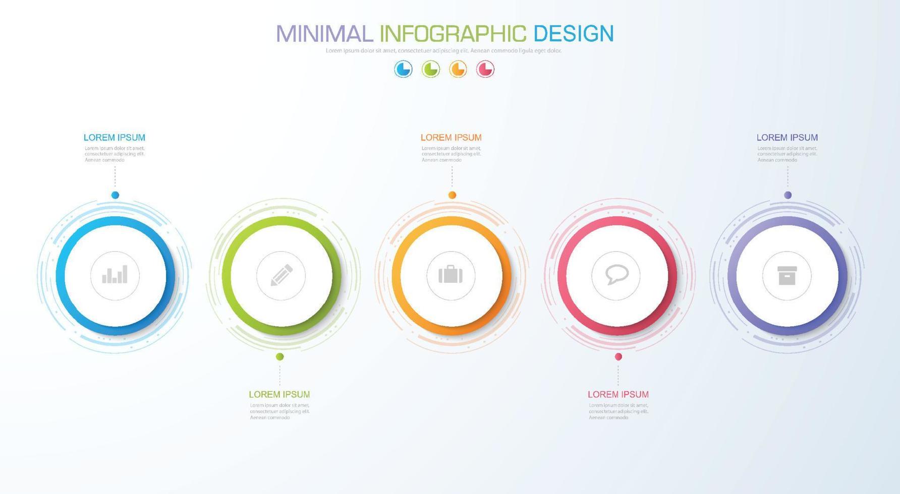 modello di infografica aziendale con icona, illustrazione del design vettoriale