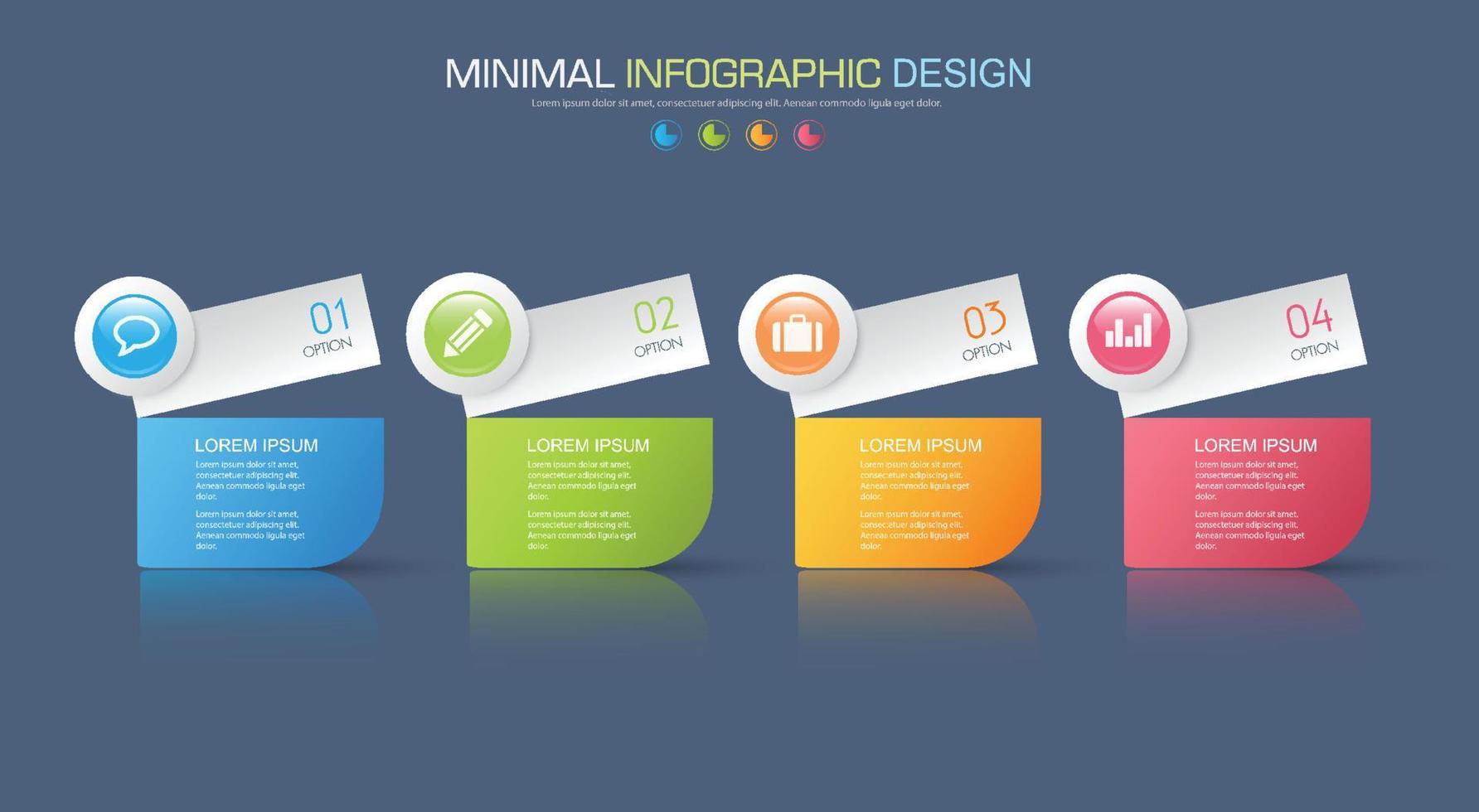 modello di infografica aziendale con icona, illustrazione del design vettoriale