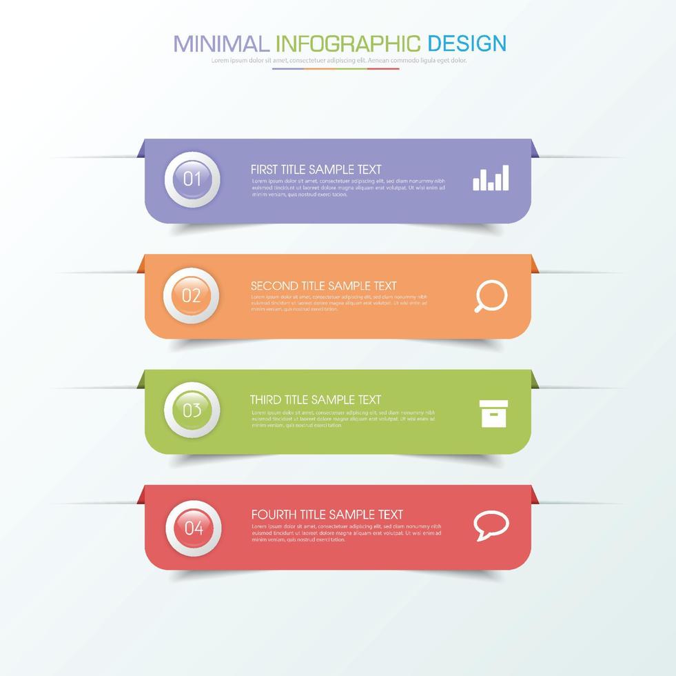 modello di infografica aziendale con icona, illustrazione del design vettoriale