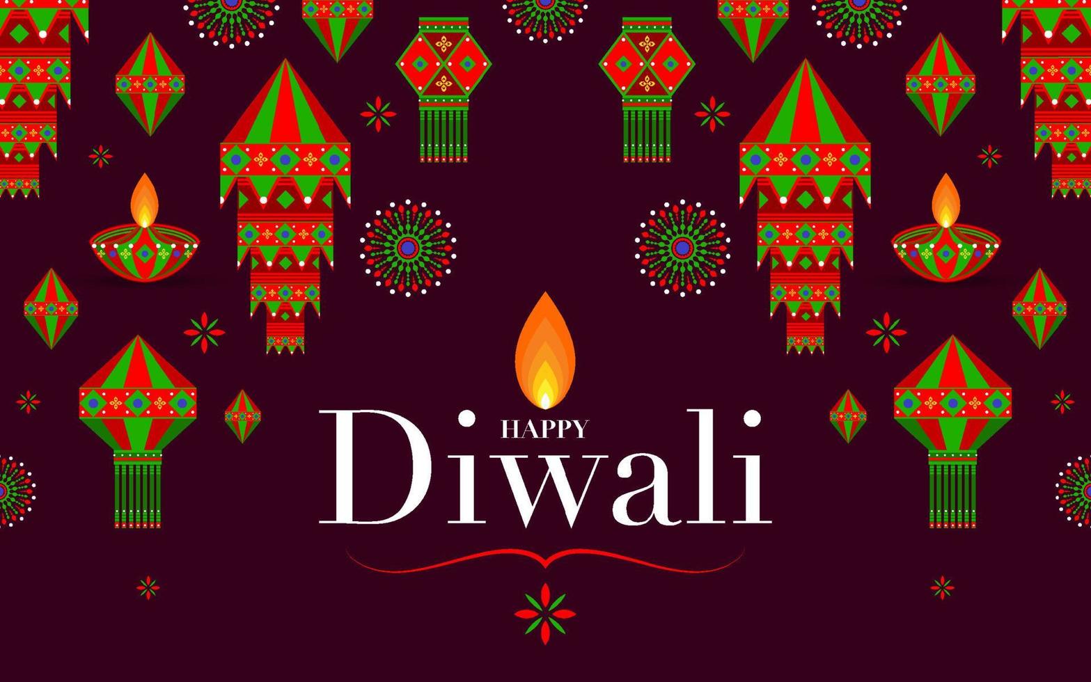 felice diwali, deepavali o dipavali il festival vettore