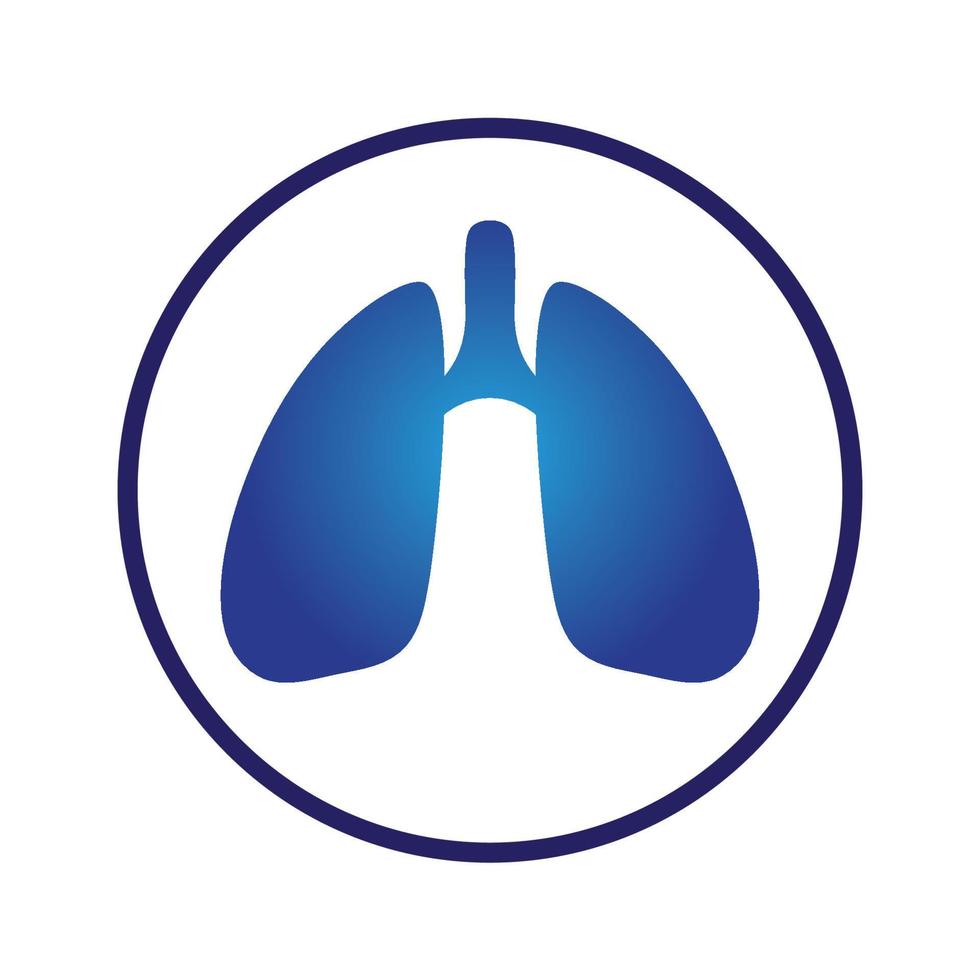 vettore di progettazione del logo del polmone per la tua azienda