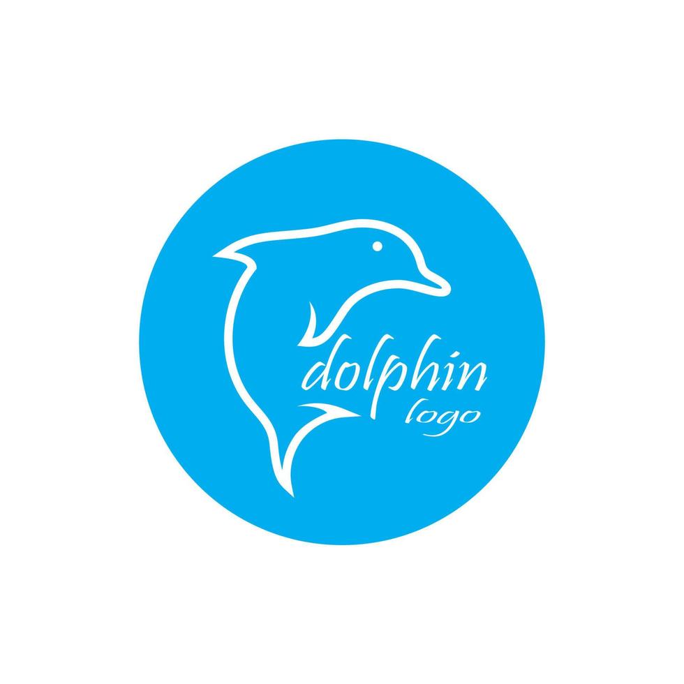 vettore di progettazione del logo dell'icona del delfino