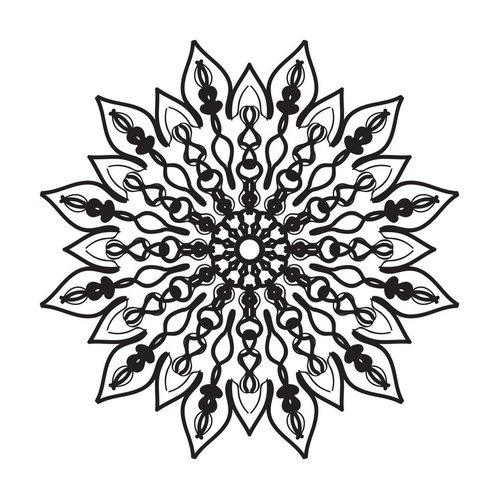 mandala disegnato a mano. decorazione in ornamento etnico orientale doodle. vettore