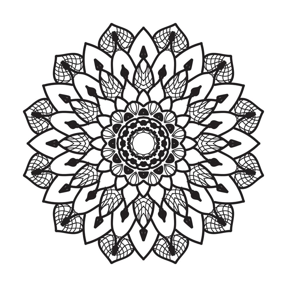 mandala disegnato a mano. decorazione in ornamento etnico orientale doodle. vettore