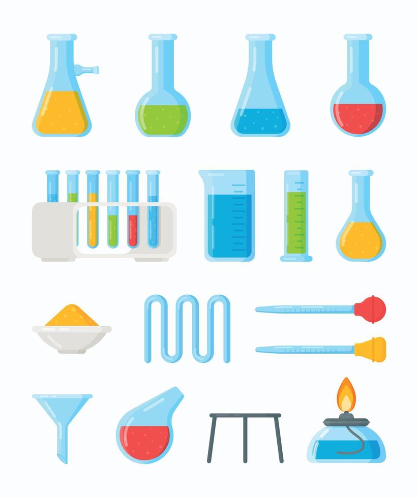 illustrazione vettoriale di una lezione di chimica online.