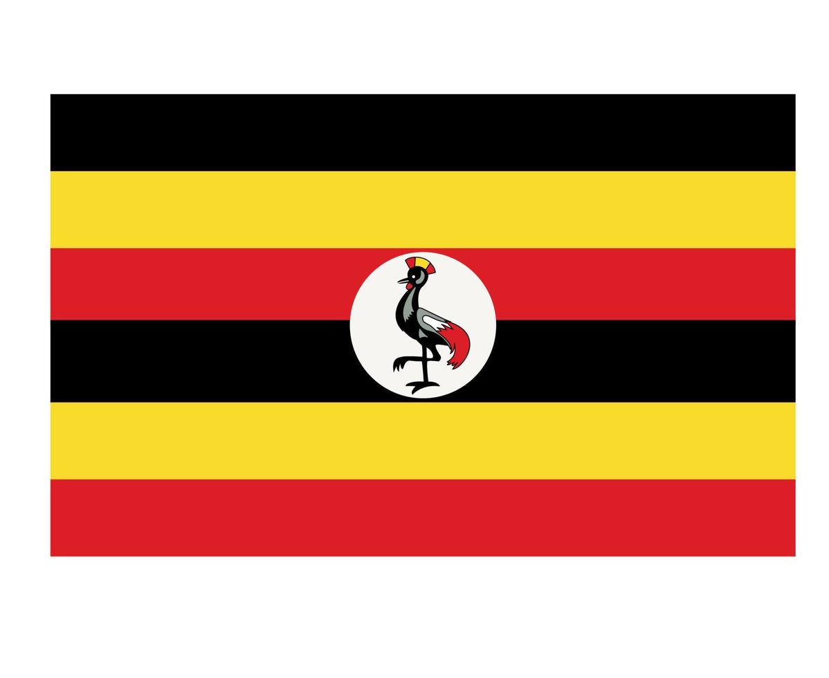uganda bandiera nazionale africa emblema simbolo icona illustrazione vettoriale elemento di design astratto