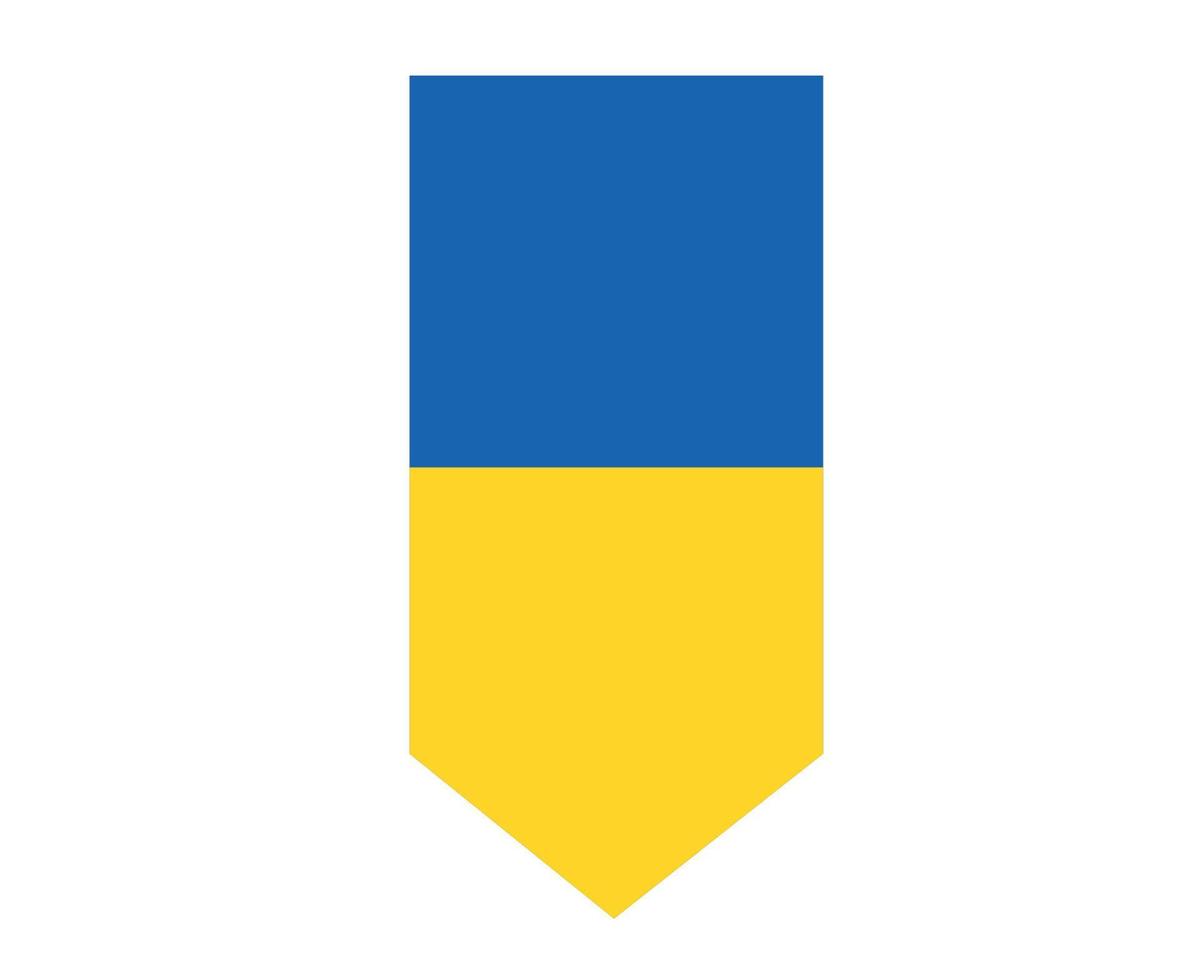 ucraina bandiera nastro emblema simbolo design nazionale europa vettore astratto illustrazione