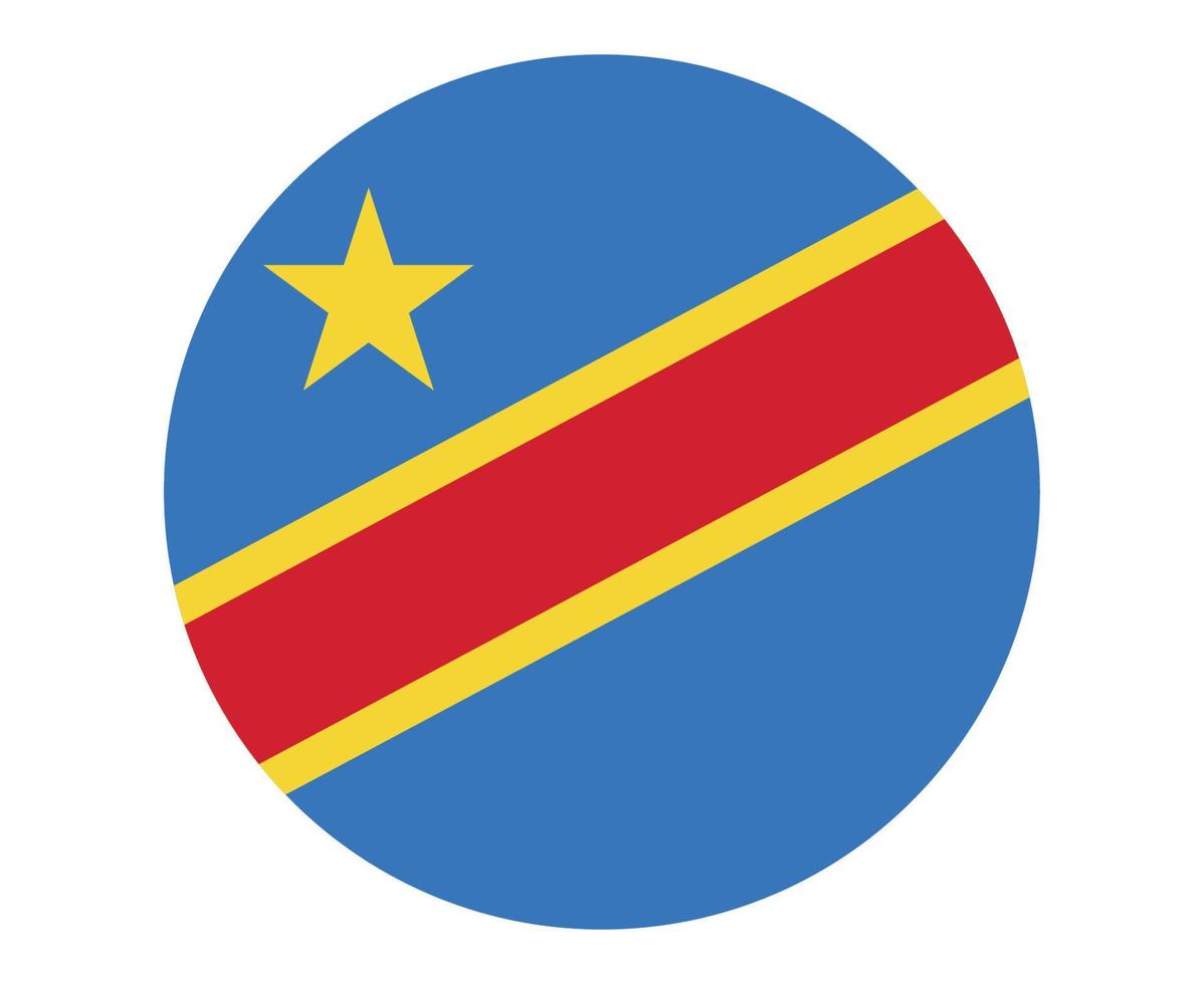 Repubblica democratica del congo bandiera nazionale africa emblema icona illustrazione vettoriale elemento di disegno astratto